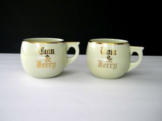 Vintage 1950s Almond and Gold Tom and Jerry Espresso Cups 2
