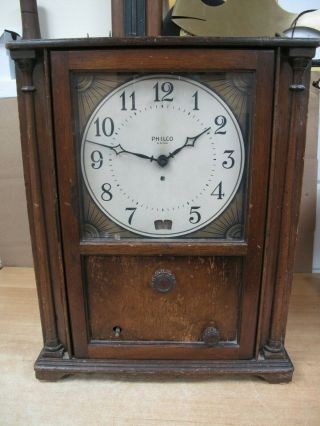 Antique Wood Vintage Philco A52ck - 1 Clock Tube Radio Model 51 Parts.