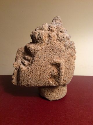 Pre Columbian Costa Rica Volcanic Basalt Stone Trophy Head Sculpture 5.  25 "