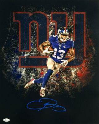 Odell Beckham Jr.  Signed 16x20 York Giants Collage Photo Jsa
