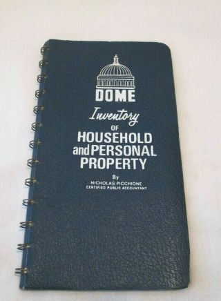 Vintage Dome Inventory Of Household And Personal Property Book