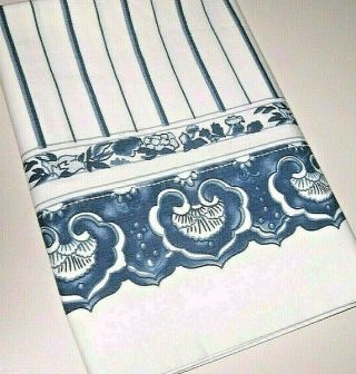 One Vintage Ralph Lauren Jonquil Porcelain Stripe Standard Size Pillowcase Usa
