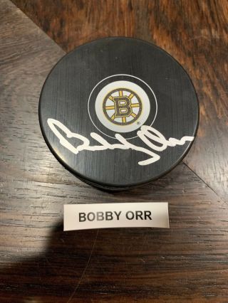 Bobby Orr Autographed Hand Signed Official Nhl Puck Hof Boston Bruins