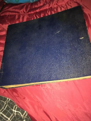 Vintage 78 Rpm 10 " Record Album Storage Book Binder Holder Pocket Blue
