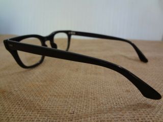 Vintage Bausch & Lomb 4 1/2 - 5 3/4 Black Plastic Horn Rim Eyeglasses 46 - 24 3