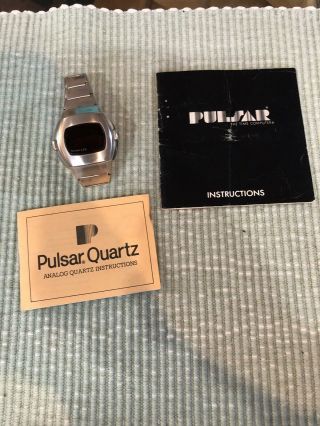 Vintage Pulsar Tiffany & Co.  Led Watch 1973 Stainless As - Is For Repair