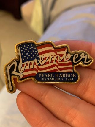 Vintage Remember Pearl Harbor September 1941 Lapel Pin (cc)