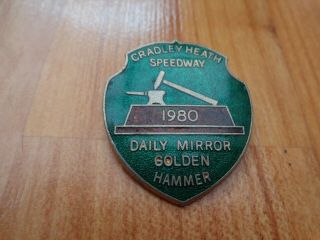Vintage Cradley Heath Speedway 1980 Bike Enamel Pin Badge
