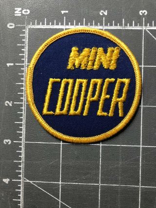 Vintage Mini Cooper Logo Patch Car Automobile German Bmw British United Kingdom