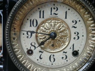 Antique Rare Seth Thomas Shasta Black Mantle Mantel Clock Early 1900 2