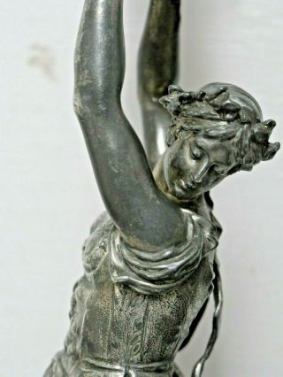 Old Art Nouveau Classical Maiden Figural Lamp - Very Rare - L@@k