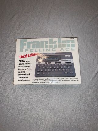 Franklin Spelling Ace Second Edition Sa - 98 Open Box Vintage