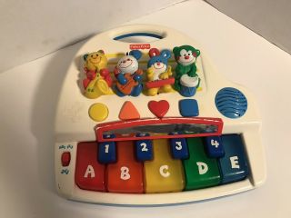 Vintage 1980s Fisher Price Baby Noise Maker Player Piano Abc 123 Animals