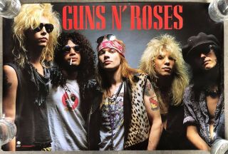 Vintage 1988 Guns N’ Roses Promotional Poster Geffen Records Rare