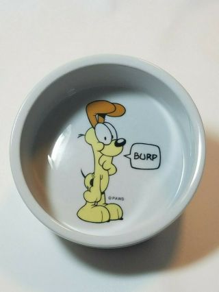 Vintage Paws Odie Garfield My Bowl Cat Dog Pet Dish Food Water Bowl Burp Ceramic
