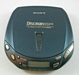 Vintage Sony Discman Groove Cd (walkman) Player Esp 2 Steadysound D - E441 Groove