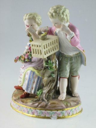 Antique 19th Century Meissen Porcelain Figure Group Circa 1860 2