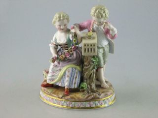 Antique 19th Century Meissen Porcelain Figure Group Circa 1860 3