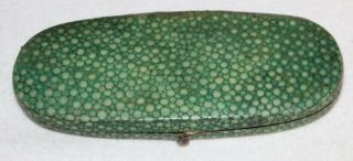 Antique Late 18th C.  /early 19th C.  Shagreen Oval Compact.