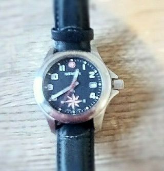 Rare Vintage Wenger Swiss Army 7203x Mens Compass Wrist Watch