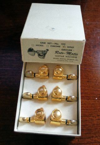 Vintage Nos Gold Grover Rotomatic Tuners