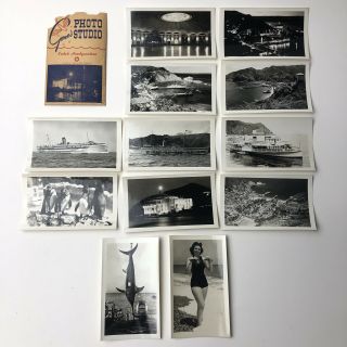 12x Vintage Catalina Island Black & White Souvenir Gene’s Photo Studio Avalon