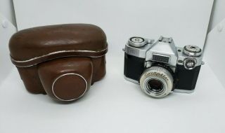 Zeiss Ikon Contaflex Synchro - Compur Vintage Camera Germany X60108 Tessar 2.  8/50