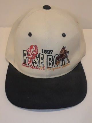 Vintage 1997 Rose Bowl Ohio State Buckeyes Vs Arizona State Snapback Hat