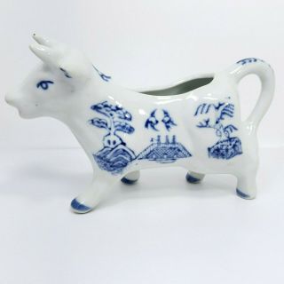 Vintage Ceramic Porcelain Cow Creamer Glazed Hand Painted