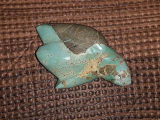 Antique Early Likely 1920’s - 1930’s Zuni Carved Turquoise Bird Fetish