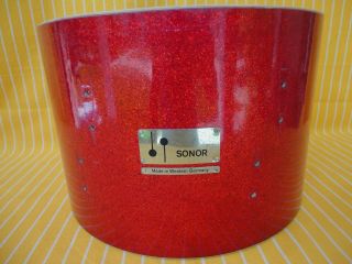 1960s Vintage Sonor Teardrop 13 " Rack Tom Drum Shell,  Badge Made In West Germany