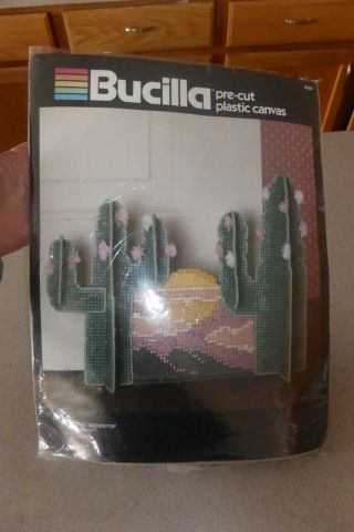 Vintage Bucilla 10x11 " Cactus Doorstop