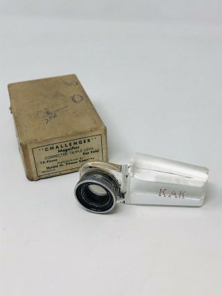 Vintage Magnifier Loupe Made In Germany By Pitman Challenger Lucite Ss19