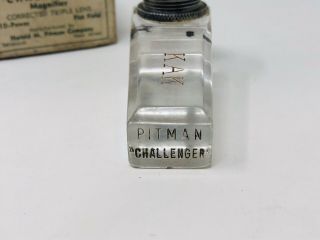 Vintage Magnifier Loupe Made in Germany by Pitman Challenger Lucite SS19 3