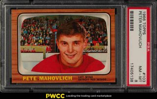 1966 Topps Hockey Peter Mahovlich Rookie Rc 103 Psa 8 Nm - Mt (pwcc)