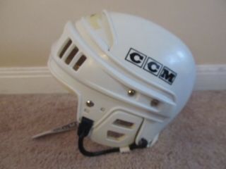 VTG Vintage White CCM BHT2L Hockey Helmet - Adult M - L 3