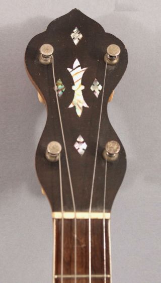 Antique 1870s Stewart Universal Favorite Birdseye Figure Maple 4 - String Banjo 3