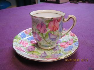 Vintage Royal Standard Fine Bone China Chintz Cup And Saucer