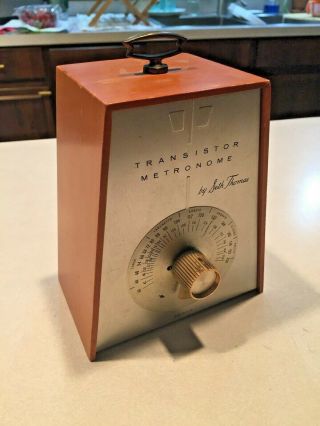 Vtg Seth Thomas Transistor Metronome Mid Century Modern Usa Battery