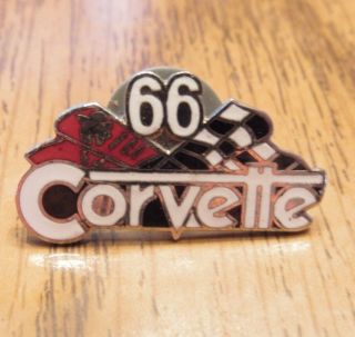 Vintage 1966 Chevy Corvette Hat Lapel Pin - Chevrolet