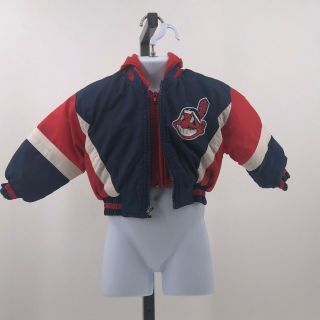 Official Rookie League By Mighty Mac Toddler Cleveland Indians Jacket Vtg 2t