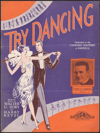 Try Dancing Vintage Jazz Sheet Music Dancing Masters Of America Harry Revel 1929