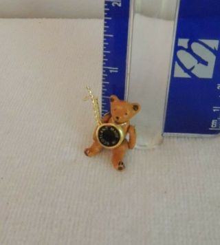 Miniature Vintage Hantel Metal Bear Jointed 1.  25 "