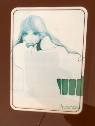 small vintage ROSAMOND print - Blue Ice - 8x10 frame 3