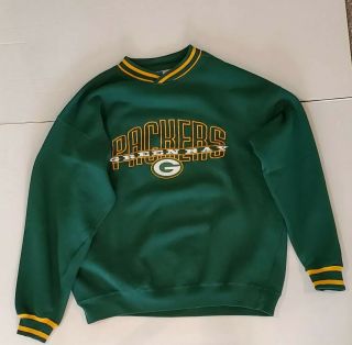 Vintage 90s Starter Mens Size L Nfl Green Bay Packers Crew Neck Sweatshirt.