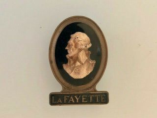 Vintage Emblem Lafayette Radiator Car Badge Enamel Automobile Tag