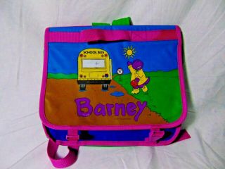 Vintage 1992 Barney The Dinosaur School Bus Child’s Backpack
