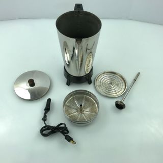 ✅ Vintage Presto Electric Percolator Retro 9 Cup Coffee Maker Pk19a Usa 3.  G1