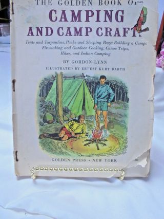 Collectible 1959 The Golden Book Of Camping & Camp Craft By Gordon Lynn