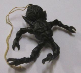 Rare BLACK Vintage rubber jiggler Orbitron Man Outer Space alien Hong Kong 1960 2